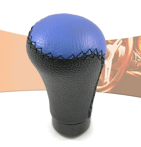 Schwarz blau leder schaltknauf - schwarz,